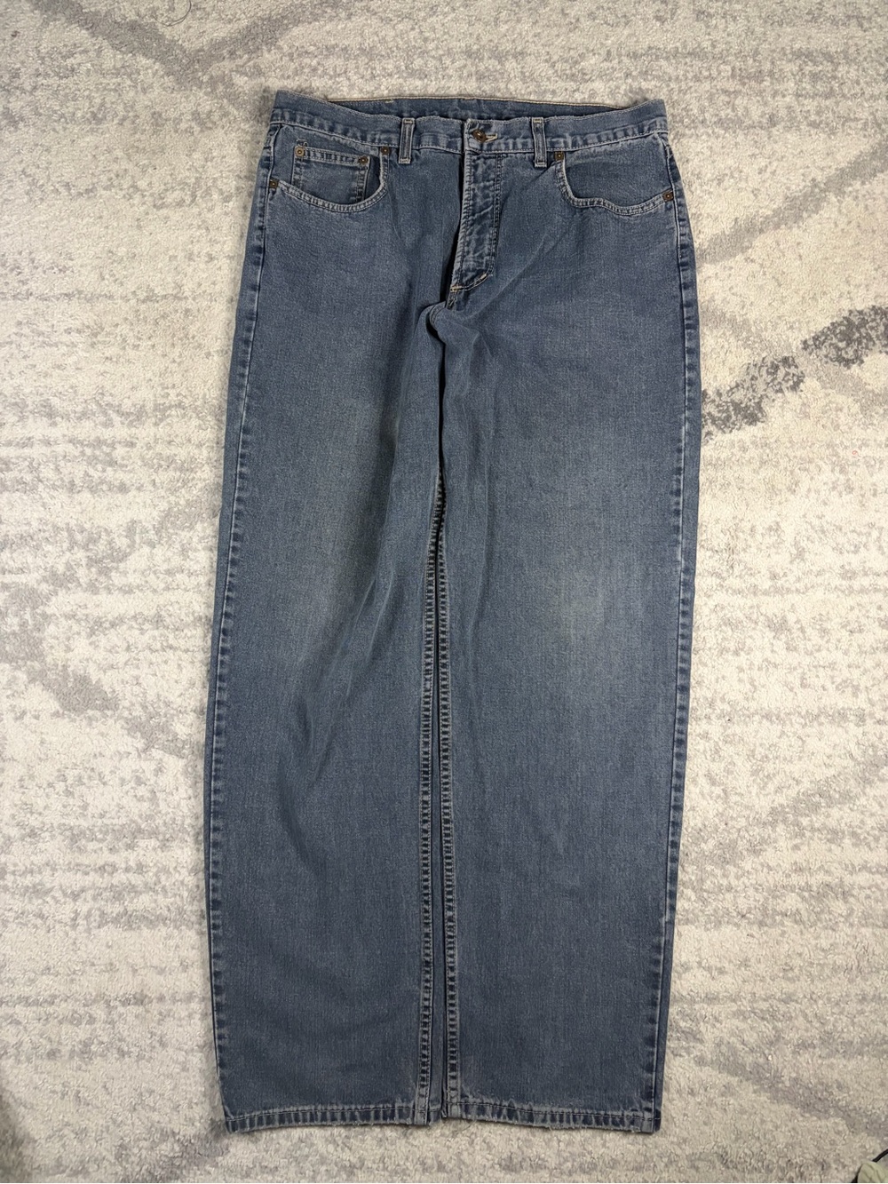 Vintage Bullet Blue Jeans Men’s 36 Baggy Straight Leg Y2K Denim 90s - Picture 2 of 12